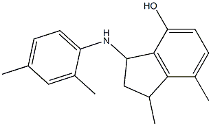 3-[(2,4-dimethylphenyl)amino]-1,7-dimethyl-2,3-dihydro-1H-inden-4-ol Structure