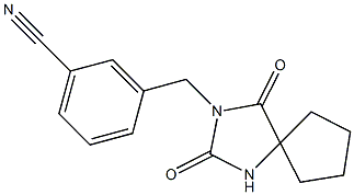 3-[(2,4-dioxo-1,3-diazaspiro[4.4]non-3-yl)methyl]benzonitrile Structure