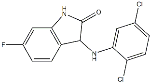 3-[(2,5-dichlorophenyl)amino]-6-fluoro-2,3-dihydro-1H-indol-2-one 구조식 이미지