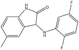 3-[(2,5-difluorophenyl)amino]-5-methyl-2,3-dihydro-1H-indol-2-one 구조식 이미지