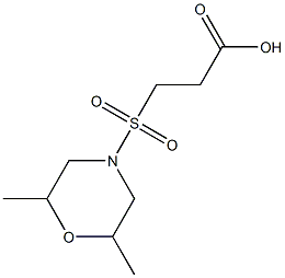 3-[(2,6-dimethylmorpholine-4-)sulfonyl]propanoic acid 구조식 이미지