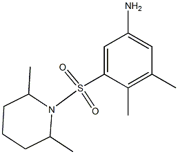 3-[(2,6-dimethylpiperidine-1-)sulfonyl]-4,5-dimethylaniline Structure