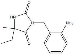 3-[(2-aminophenyl)methyl]-5-ethyl-5-methylimidazolidine-2,4-dione Structure