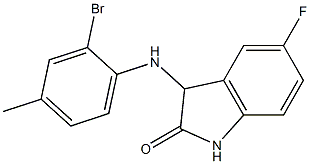 3-[(2-bromo-4-methylphenyl)amino]-5-fluoro-2,3-dihydro-1H-indol-2-one Structure