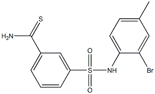 3-[(2-bromo-4-methylphenyl)sulfamoyl]benzene-1-carbothioamide 구조식 이미지