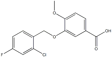 3-[(2-chloro-4-fluorophenyl)methoxy]-4-methoxybenzoic acid Structure