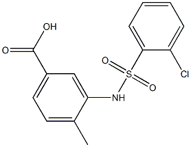 3-[(2-chlorobenzene)sulfonamido]-4-methylbenzoic acid Structure