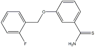 3-[(2-fluorophenyl)methoxy]benzene-1-carbothioamide 구조식 이미지