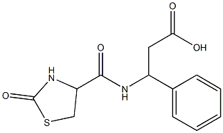 3-[(2-oxo-1,3-thiazolidin-4-yl)formamido]-3-phenylpropanoic acid 구조식 이미지