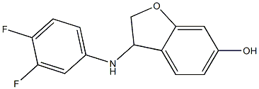 3-[(3,4-difluorophenyl)amino]-2,3-dihydro-1-benzofuran-6-ol 구조식 이미지