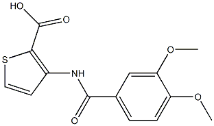 3-[(3,4-dimethoxybenzene)amido]thiophene-2-carboxylic acid Structure