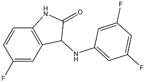 3-[(3,5-difluorophenyl)amino]-5-fluoro-2,3-dihydro-1H-indol-2-one Structure