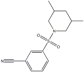 3-[(3,5-dimethylpiperidin-1-yl)sulfonyl]benzonitrile Structure