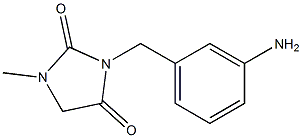 3-[(3-aminophenyl)methyl]-1-methylimidazolidine-2,4-dione Structure