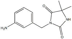 3-[(3-aminophenyl)methyl]-5,5-dimethylimidazolidine-2,4-dione 구조식 이미지