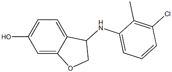 3-[(3-chloro-2-methylphenyl)amino]-2,3-dihydro-1-benzofuran-6-ol 구조식 이미지