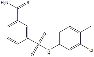 3-[(3-chloro-4-methylphenyl)sulfamoyl]benzene-1-carbothioamide 구조식 이미지