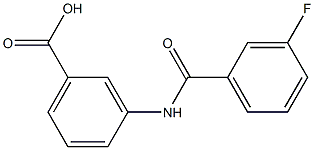 3-[(3-fluorobenzoyl)amino]benzoic acid 구조식 이미지
