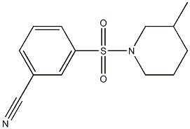 3-[(3-methylpiperidin-1-yl)sulfonyl]benzonitrile Structure