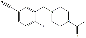 3-[(4-acetylpiperazin-1-yl)methyl]-4-fluorobenzonitrile 구조식 이미지