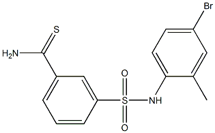 3-[(4-bromo-2-methylphenyl)sulfamoyl]benzene-1-carbothioamide Structure