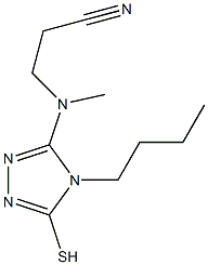 3-[(4-butyl-5-mercapto-4H-1,2,4-triazol-3-yl)(methyl)amino]propanenitrile 구조식 이미지