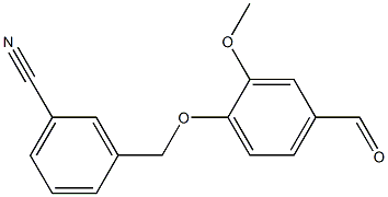 3-[(4-formyl-2-methoxyphenoxy)methyl]benzonitrile Structure