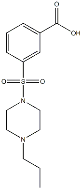 3-[(4-propylpiperazine-1-)sulfonyl]benzoic acid Structure