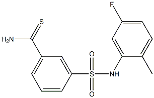 3-[(5-fluoro-2-methylphenyl)sulfamoyl]benzene-1-carbothioamide Structure