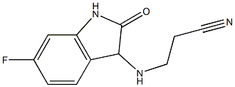 3-[(6-fluoro-2-oxo-2,3-dihydro-1H-indol-3-yl)amino]propanenitrile 구조식 이미지