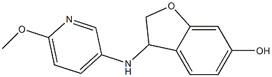 3-[(6-methoxypyridin-3-yl)amino]-2,3-dihydro-1-benzofuran-6-ol 구조식 이미지