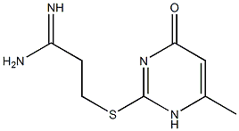 3-[(6-methyl-4-oxo-1,4-dihydropyrimidin-2-yl)sulfanyl]propanimidamide Structure