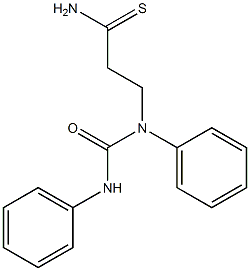 3-[(anilinocarbonyl)(phenyl)amino]propanethioamide Structure