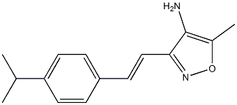 3-[(E)-2-(4-isopropylphenyl)vinyl]-5-methylisoxazol-4-amine Structure