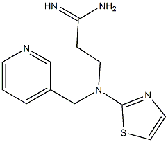 3-[(pyridin-3-ylmethyl)(1,3-thiazol-2-yl)amino]propanimidamide 구조식 이미지