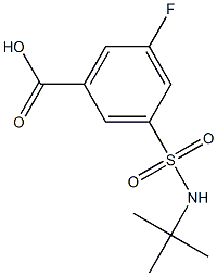 3-[(tert-butylamino)sulfonyl]-5-fluorobenzoic acid 구조식 이미지