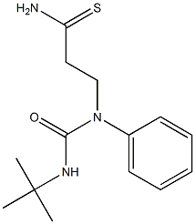 3-[(tert-butylcarbamoyl)(phenyl)amino]propanethioamide 구조식 이미지