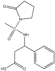 3-[1-(2-oxopyrrolidin-1-yl)acetamido]-3-phenylpropanoic acid 구조식 이미지