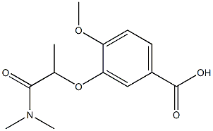 3-[1-(dimethylcarbamoyl)ethoxy]-4-methoxybenzoic acid Structure