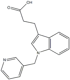 3-[1-(pyridin-3-ylmethyl)-1H-indol-3-yl]propanoic acid 구조식 이미지