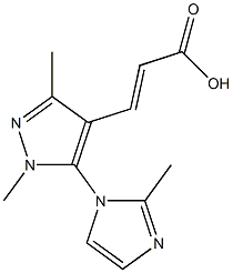 3-[1,3-dimethyl-5-(2-methyl-1H-imidazol-1-yl)-1H-pyrazol-4-yl]prop-2-enoic acid 구조식 이미지