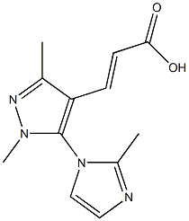 3-[1,3-dimethyl-5-(2-methyl-1H-imidazol-1-yl)-1H-pyrazol-4-yl]prop-2-enoic acid Structure