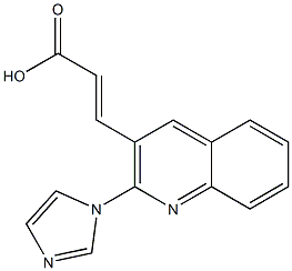 3-[2-(1H-imidazol-1-yl)quinolin-3-yl]prop-2-enoic acid 구조식 이미지