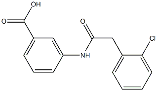 3-[2-(2-chlorophenyl)acetamido]benzoic acid Structure