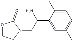 3-[2-amino-2-(2,5-dimethylphenyl)ethyl]-1,3-oxazolidin-2-one 구조식 이미지