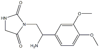 3-[2-amino-2-(3,4-dimethoxyphenyl)ethyl]imidazolidine-2,4-dione 구조식 이미지
