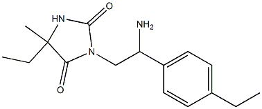 3-[2-amino-2-(4-ethylphenyl)ethyl]-5-ethyl-5-methylimidazolidine-2,4-dione Structure