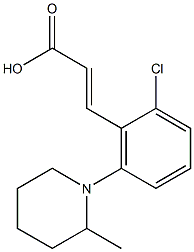 3-[2-chloro-6-(2-methylpiperidin-1-yl)phenyl]prop-2-enoic acid 구조식 이미지