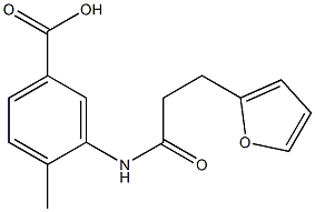 3-[3-(furan-2-yl)propanamido]-4-methylbenzoic acid Structure