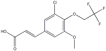 3-[3-chloro-5-methoxy-4-(2,2,2-trifluoroethoxy)phenyl]prop-2-enoic acid 구조식 이미지